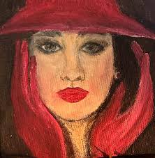 Abstract art self portrait creation