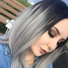 However, sometimes you learn to. Freewoman Silver Gray Ombre Mid Length Straight Wigs Dark Roots Synthetic Hair Full Cosplay Wigs For Women With Free Wig Cap Aliexpress