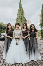 Bride In Gorgeous Sweetheart Lace Wedding Gown With Pink Bridal Bouquet With Bride Black And White Wedding Theme White Wedding Theme Wedding Bridesmaid Dresses