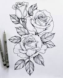 Flower Drawing Rose Steemit Beautiful Flower Drawings Flower Tattoo Drawings Flower Art Drawing