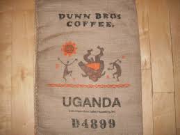 Burlap Coffee Bag Dunn Bros Gunny Sack From Uganda Etsy Burlap Coffee Bags Burlap Coffee House Decor