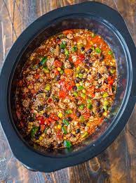 I really like serving this black bean soup over cilantro lime rice topped with avocado and cilantro. Easy And Delicious Crock Pot Mexican Casserole With Quinoa Black Beans And Ground Turk Healthy Turkey Recipes Slow Cooker Recipes Beef Turkey Crockpot Recipes