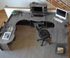 This gaming desk is specifically designed for game lovers. U Shaped Gaming Computer Desk Novocom Top
