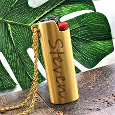Shiny Color Gold Lighter Casecustom Personalized Metal Etsy In 2020 Gold Light Lighter Case Metal Lighter