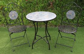 Patio furniture doesn't have to cost a fortune, and world market's lounge sets, cotton hammocks and hammock stands, and outdoor accent tables are a testament to that. Mosaic Patio Table Chair Set Ferailles