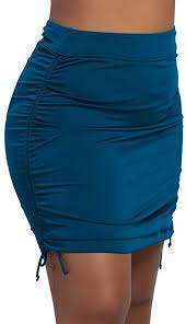 Amazon Com Keeprone Women S Swimsuits Skirts Plus Size Swim Bottoms Large Bathing Suits Skirt With Side Draw Swim Skirt Plus Size Swim High Waisted Swim Skirt