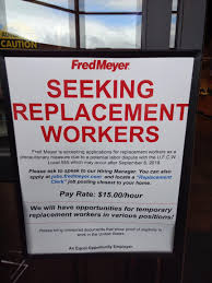 Start your fred meyer application today! Local Fredmeyer With A Hiring Sign For Replacement Workers To Keep The Store Running If The Union Workers Go On Strike Latestagecapitalism