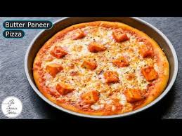 No Yeast Butter Paneer Pizza Recipe Paneer Pizza With Makhni Sauce The Terrace Kitchen Youtube Paneer Pizza Paneer Butter Paneer