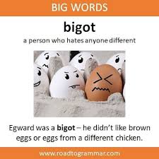 Don T Be A Bigot Like Egward In 2020 Good Vocabulary Words English Vocabulary Learn English Words