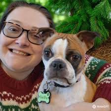 Boston terrier eating food off floor?