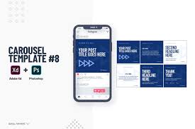 Instagram Carousel Templates Xd Ps In 2020 Instagram Template Templates Photoshop Images