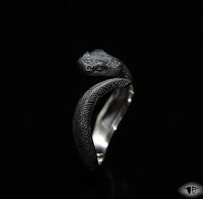 Black Snake Ring Serpent Coil Ring Silver Black Snake Etsy Coil Ring Snake Ring Silver Rings