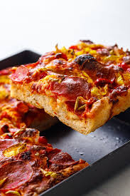 Detroit Style Pepperoni And Pickled Pepper Pan Pizza Love And Olive Oil Recipe In 2020 Stuffed Peppers Pan Pizza Pepperoni