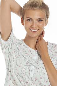 Camille Women's Floral Print Jersey Cotton Nightdress Comfy Ladies Night  Gown