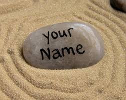 Image result for name on a rock pic