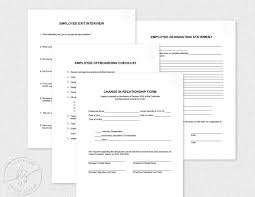 Employee Offboarding Bundle Change In Employment Status Etsy Resignation Business Template Business Essentials