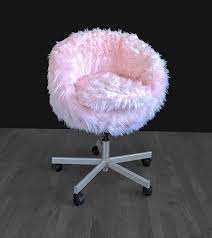 ikea pink fur skruvsta chair slip cover etsy unicorn room decor ikea chair cover cute room decor