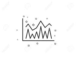 line chart icon financial growth graph sign stock exchange