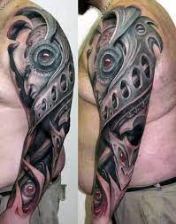Top 121 Cool Upper Arm Tattoo Ideas In 2021 Biomechanical Tattoo Cool Arm Tattoos Arm Tattoos For Guys