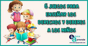 La etapa preescolar es el mejor momento para comenzar a explicárselo de manera que aprendan, piensen y se diviertan. Juegos Para Ensenar Los Derechos Y Deberes De Los Ninos Deberes De Los Ninos Derechos De Los Ninos Derechos De La Infancia