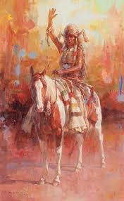 Andersen Roy El Saludo Del Guerrero Mutualart Native American Artifacts Native American Art Native American Artists