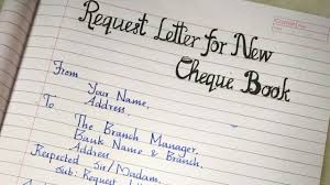 For every language, official, national or local, the format of tc application remains the same. Request Letter For Cheque Book Letter To Bank Letter Writing Handwriting Best Handwriting Writing Youtube