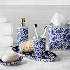 Maybe you would like to learn more about one of these? Blue And White Ceramic Chinoiserie Bath Accessories Williams Sonoma