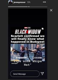 Is there any reason they were not featured in. Jeremy Renner Teases Hawkeye For Black Widow Cosmic Book News
