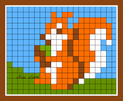 Image Du Blog Looms Centerblog Net Pixel Art Ecureuil Point De Croix