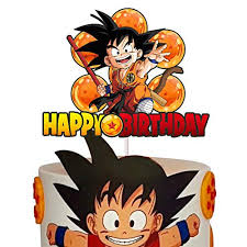 Create a birthday cake with this edible cake topper image from a birthday place. Dragon Ball Z Cake Topper Dragonball Son Goku Happy Birthday Theme Cartoon Party Decoration Walmart Com Walmart Com
