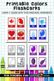 Teach words for toddlers using this app. Printable Colors Flashcards Woo Jr Kids Activities