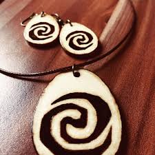 Wooden Oval Freehand Pyrography Earrings With Double Side Artwork Eco Nature Jewellery Gift In 2020 Gifts For An Artist Wooden Earrings Pyrography