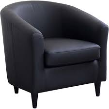 Contemporary Faux Leather Sofa Tub Chair In Black Faux Leather Sofa Tub Chair Leather Sofa