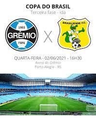 Assistir grêmio x sport ao vivo online gratis hd pelo brasileirão 2020; Gremio X Brasiliense Veja Onde Assistir Escalacoes Desfalques E Arbitragem Copa Do Brasil Ge