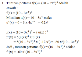 Jika, f(x) = sin (ax + b), maka f'(x) = a cos (ax + b) Rumus Limit Fungsi Aljabar Dan Turunan Fungsi Aljabar Rumusq Id