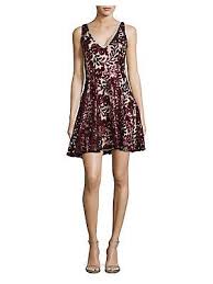 Belle Badgley Mischka Floral Sequined A Line Dress With Images A Line Dress V Neck Cocktail Dress