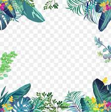 Green Small Fresh Border Border Taobao Border Small Fresh Border Png And Vector With Transparent Background For Free Download Leaf Drawing Floral Border Design Flower Border