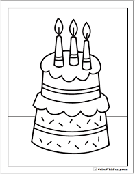 Pipe a two layer dam of frosting around the edges of the first layer. 28 Birthday Cake Coloring Pages Customizable Ad Free Pdf Printables