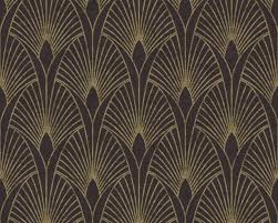 Papier peint design visages noir et or viso. Livingwalls Papier Peint Baroque Metallique Noir Or 374273