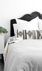 Black And White Headboard Black White Grey Bedroom Simple Aztec Boho Headboard Home Bedroom Bedroom Inspirations Home
