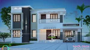 The siding material offers a blend from stucco, stone, tile, and cedar siding. 1989 Square Feet 4 Bedroom Flat Roof Contemporary House Plan Kerala Home Design And Floor Plans 8000 Houses