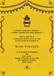 Kumar invite you to griha pravesh. Online Invitation Card Designs Invites