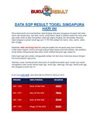 It elected members of parliament to the 14th parliament of singapore since singapore's independence in 1965. Result Sgp Cepat By Buku Result Issuu