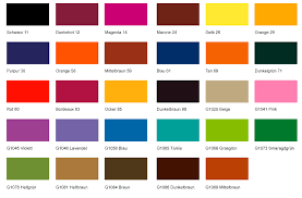 Eco Flo Leather Dye Color Chart