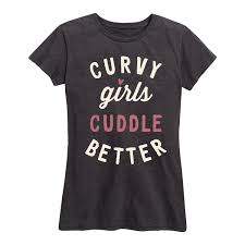 Before and after photoshop gifs. Curvy Girls Cuddle Better Women S Short Sleeve Graphic T Shirt On Sale Overstock 29851346