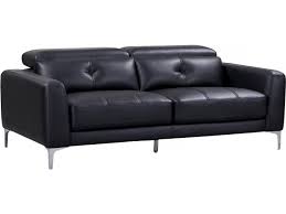 Canapé droit cuir 3 places. Canape Droit Fixe En Cuir Reconstitue Boston 189 X 107 X 71 Cm 3 Places Noir 101545 101548