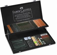 Faber Castell Pitt Monochrome Set Wood Case Pencil Pastel Charcoal Art Supplies Ebay Faber Castell Art Faber Castell Artist Pencils