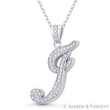 You can then practice lowercase and uppercase letters in cursive, working your way through the alphabet. Alfred Vincent Initial Letter J Cursive Script Cubic Zirconia Crystal Pendant In 925 Sterling Silver W Rhodium Walmart Com Walmart Com