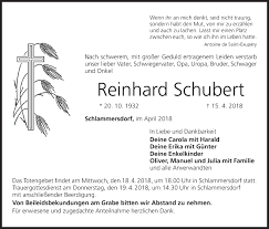 Pour connaître la réponse à cette question, il faudrait connaître les circonstances dans lesquelles schubert a contracté la syphilis. Reinhard Schubert Traueranzeige Trauer Infranken De