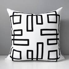 Black And White Geometric Outdoor Pillows Modern Black White Outdoor Pillow Cover Decorative Pillow Cover Geometric Pillow Cover Fretwork Sunbrella Cushion Cover Mazizmuse Outdoor Pillow Covers Geometric Pillow Covers Outdoor Pillows